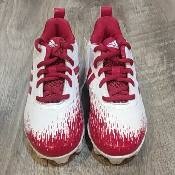 Adidas Youth Afterburner V Baseball Cleats Red/White - Picture 2 of 7